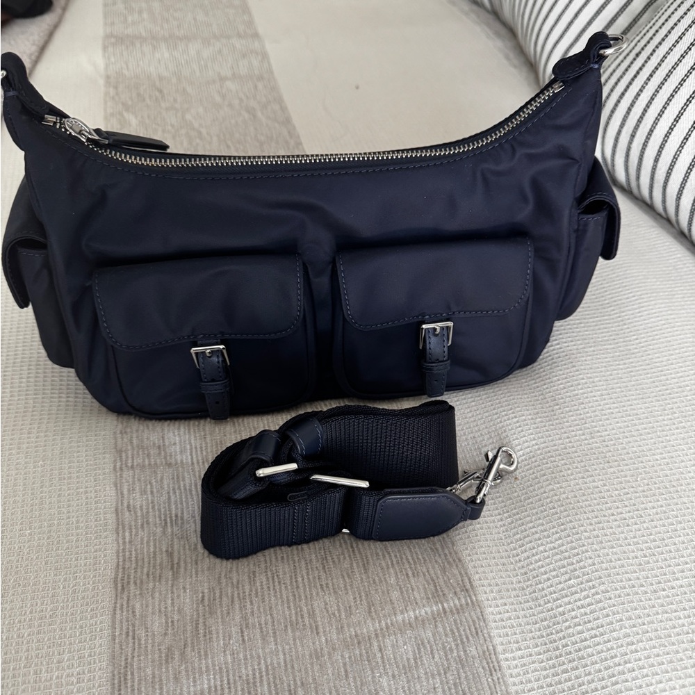 Tory Burch Navy Blue Shoulder Bag